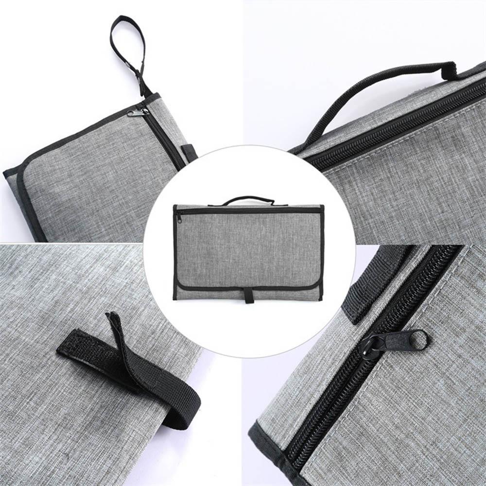plusieurs angles de vue du tapis a langer lenappy